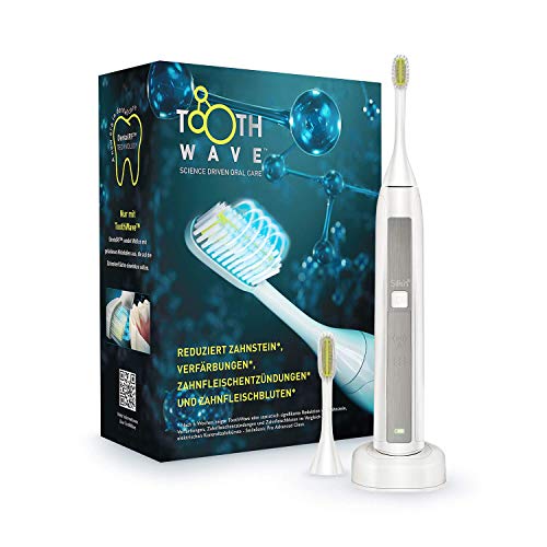 Silk'n Toothwave Elektrische Zahnbürste - Technologie gegen Verfärbungen und Zahnstein - 48.000 Vibrationen p.m., 1 Stück (1er Pack)