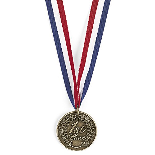 cama24com Siegermedaille 1. Platz Goldmedaille 1 Stück aus Metall Abzeichen Trophäe Mitgebsel Palandi®