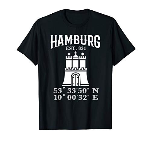 Hansestadt Hamburg Geschenkidee Wappen - Hamburg T-Shirt