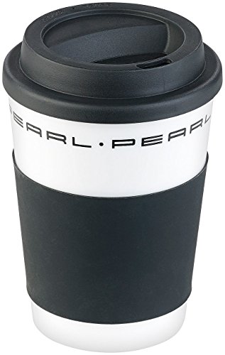 PEARL Kaffeebecher mit Deckel: Coffee-to-go-Becher mit Deckel, 350 ml, doppelwandig, BPA-frei (Kaffeetasse mit Deckel)