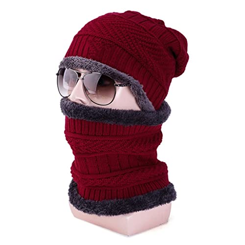 Wintermode Zweiteilige Winddichte kalte Ohrenschützer Männer und Frauen Plus Dicker Warmer Hut aus Samt (Color : A, Size : One Size)