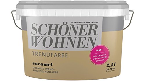 SCHÖNER WOHNEN FARBE Wand- und Deckenfarbe Trendfarbe Caramel, matt, 2,5 l