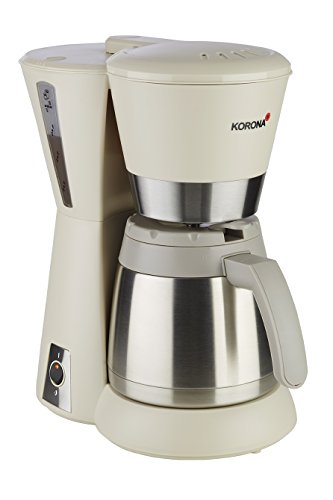 Korona 10225 Kaffeemaschine | sand-grau/creme | Filter-Maschine | mit Thermoskanne | 8 Tassen | 800 Watt