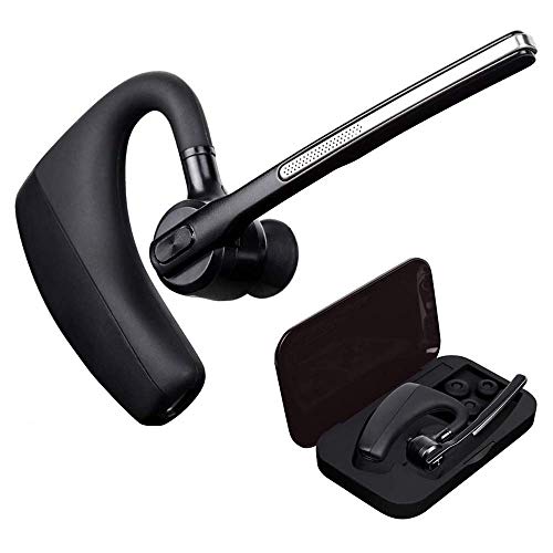 Bluetooth Headset 4.2 für Handy zum Telefonieren 2 Handys Geräte mit Mikrofon Mobiltelefon Business Auto Büro Etui universal iPhone 12 11 8 7 Plus X XS XR Samsung Galaxy S21 S20 S9 S10 Huawei P20 P30