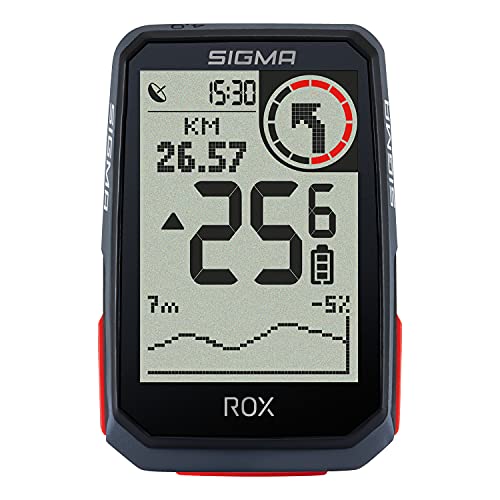 SIGMA SPORT ROX 4.0 Black | Fahrradcomputer kabellos GPS & Navigation inkl. GPS Halterung | Outdoor GPS Navigation mit Höhenmessung