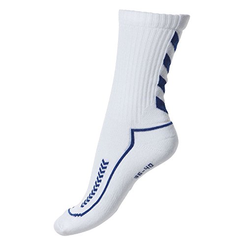 hummel Kinder Advanced Indoor Socke, weiss / blau, 32 - 35 ( 8 ), 21-058, 9368