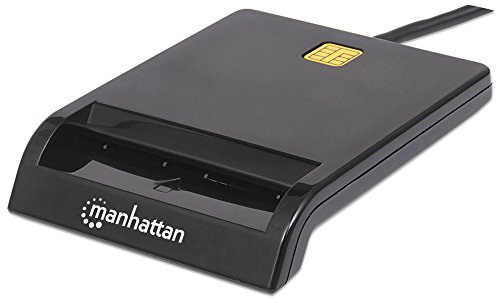 Manhattan 102049 Smartcard-Lesegerät Chipkartenleser USB extern schwarz