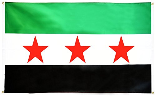 Flaggenfritze® Balkonflagge Syrien 1932-1963 / Opposition - Freie Syrische Armee