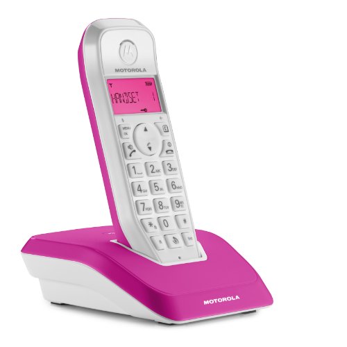 Motorola Startac S1201 DECT Schnurlostelefon (Analog, Freisprechen, ECO-Modus, Displaybleuchtung auf Gerätefarbe abgestimmt) pink
