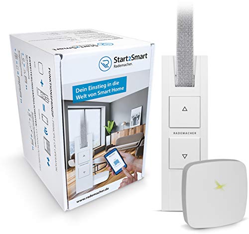 Rademacher Start2Smart-Kit „Gurtwickler“ - Smart Home Einsteiger-Set inkl. Bridge & RolloTron Basis DuoFern 1200-UW, elektrischer Funkgurtwickler, Weiß