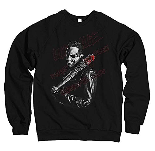 Monkey Print Herren Sweatshirt Pullover Negan Skull Saviors Walking Zombie Dead Lucille