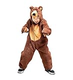 Braunbär-Kostüm, F67 110-116, für Kind-er, Grizzly Bär-en Kostüm-e Wild-Tier Fasching Karneval Kleinkinder-Karnevalskostüme Kinder-Faschingskostüme