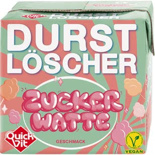 QuickVit Durstlöscher Zuckerwatte, 12er Pack (12 x 500 ml)
