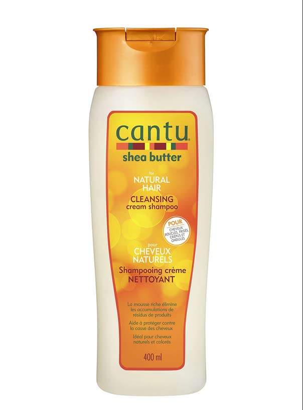 Cantu – Feuchtigkeitsspendendes Shampoo mit Sheabutter – Sulfatfreies Shampoo für Locken und strukturiertes Haar – 1er Pack (1 x 400ml)
