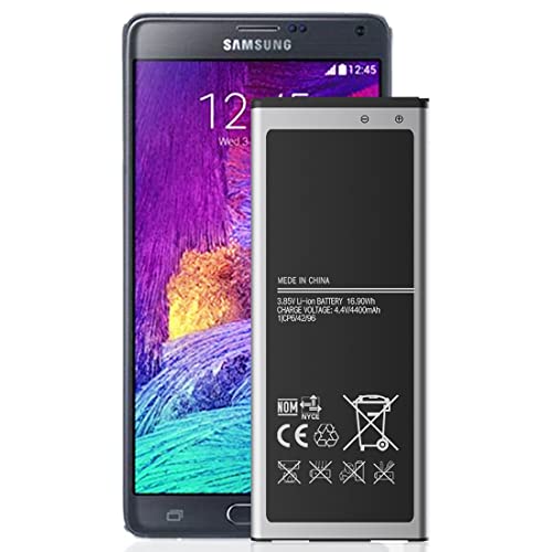[4400 mAh] Akku für Samsung Galaxy Note 4 (mit NFC), verbesserter Ersatzakku für Samsung Note 4 N910, N910U LTE, N910A AT&T, N910V Verizon, N910P Sprint, N910T T-Mobile
