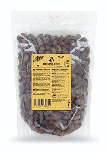 KoRo - Bio Kakaobohnen 1 kg - Feinste Kakaobohne der Sorte Criollo ungeröstet und ohne Zusätze aus kontrolliert biologischem Anbau