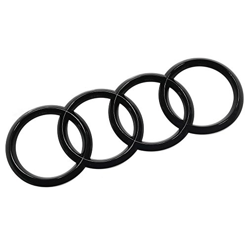 Audi 8W9853742AT94 Zeichen Heckklappe Ringe Black Edition Emblem Blackline Logo schwarz (20.1 x 7.0 cm)