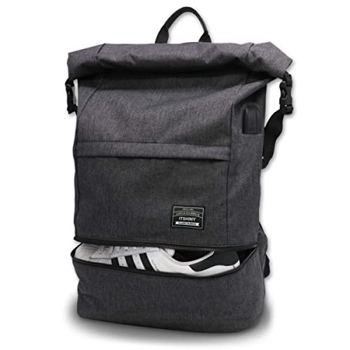 ITSHINY Sporttasche für männer Frauen, Umhängetasche für das Fitnessstudio, Reiserucksack,Gym Bag 3 in 1 Design mit Schuhfach, Gym Tasche wasserdicht und leicht