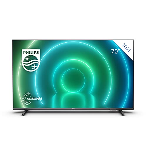 Philips TV 43PUS7906 43 Zoll 4K UHD LED Android TV mit Ambilight, Philips Fernseher, HDR10+, Dolby Vision, Atmos Sound, Anthrazit, Google Assitant kompatibel, Gaming-Mode, (Modeljahr 2021), Schwarz