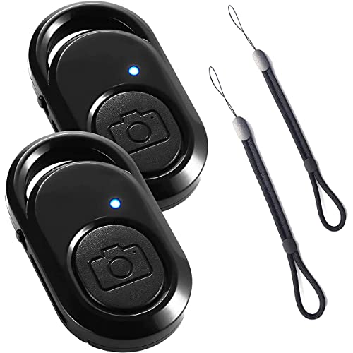 CDWE Bluetooth Fernbedienung 2 Stück, Handy Bluetooth Selfie Remote Control, Fernauslöser Selbstauslöser Fernbedienung für OS/Android, Wireless Remote für Smartphones Mit Handgelenksarmband
