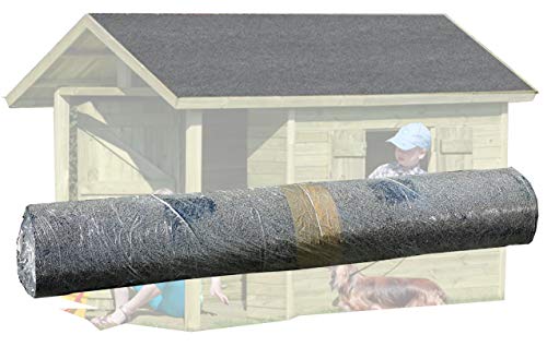 Bitumen - Dachpappe 7,5 m² schwarz besandet für Spielhaus von Gartenpirat®