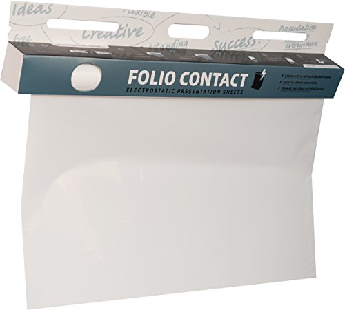 Folio Contact Whiteboard: die patentierte elektrostatische Folie - wiederbeschreibbar, haftet ohne Hilfsmittel auf nahezu allen Oberflächen