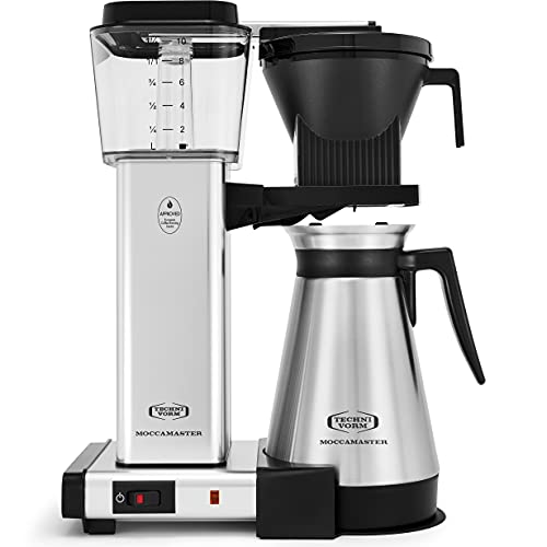 Moccamaster KBGT 10-Cup Coffee Brewer with Thermal Carafe, Polished Silver by Technivorm Moccamaster