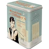 Nostalgic-Art Retro Vorratsdose L, Breakfast at Tiffany's Blue – Geschenk-Idee für Film-Fans, Große Kaffee-Dose aus Blech, Vintage-Design, 3 l