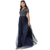 Maya Deluxe Damen Rl004 Mm Bridesmaid Dress, Navy, 52 EU ( Size 24 )