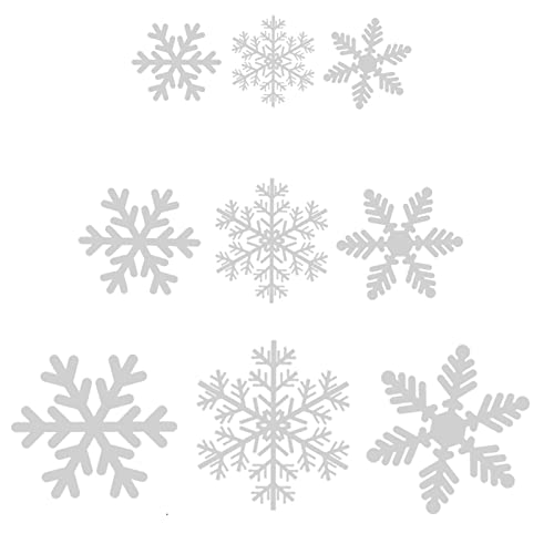 Lynlon 108 Fensterdeko Schneeflocken Schneeflocken Fensterbilder Abnehmbare Fensterdeko Statisch Haftende PVC Aufkleber für Weihnachts-Fenster Dekoration, Türen,Schaufenster, Vitrinen, Glasfronten