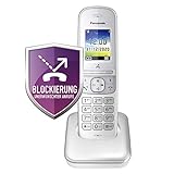 Panasonic KX-TGH710GG Schnurlostelefon ohne Anrufbeantworter (DECT Telefon, strahlungsarm, Farbdisplay, Anrufsperre, Freisprechen) perl-silber