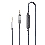 Audio Ersatzkabel mit In-Line Mikrofon Fernbedienung Lautstärkeregler nur kompatibel mit Audio Technica ATH-M50x, ATH-M40x, ATH-M70x Kopfhörer und Samsung Galaxy Huawei Android