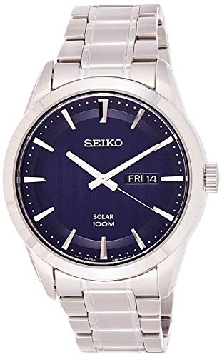 Seiko Solar Herren-Uhr Edelstahl mit Metallband SNE361P1