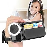 Akozon Camcorder-Videokamera, Tragbarer Recorder-Camcorder der Kinderkinder 16X HD mit TFT-LCD-Sceen-Spielzeug Billige Alte Digital-Videokamera (Schwarz)