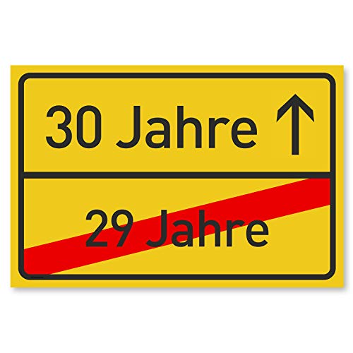 Gentle North 30 Geburtstag Schild für Frauen und Männer - Deko Geschenke Schild zum 30 Geburtstag - 30x20 cm Kunststoff (Ortsschild)