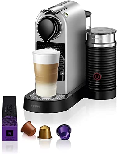 Krups XN761B Nespresso Citiz&Milk Kaffeekapselmaschine | automatischen Standby-Modus | 1260 Watt | Wassertankkapazität: 1L | Pumpendruck: 19 Bar | silber