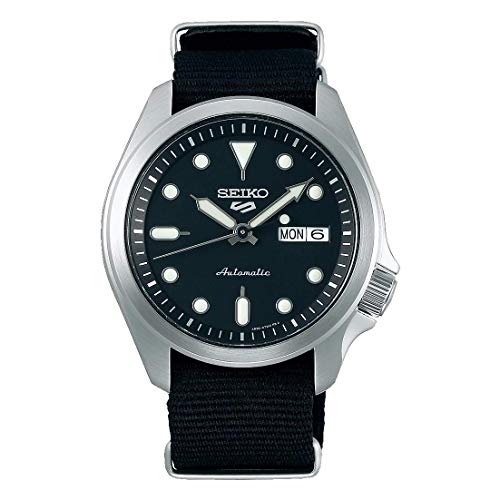 Seiko Herren Analog Automatik Uhr mit Nylon Armband SRPE67K1