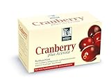 BADERs Cranberry plus Acerola Tee aus der Apotheke. Rotbuschtee mit Cranberry-Saftgranulat. Vegan. 20 Filterbeutel. PZN: 06919307