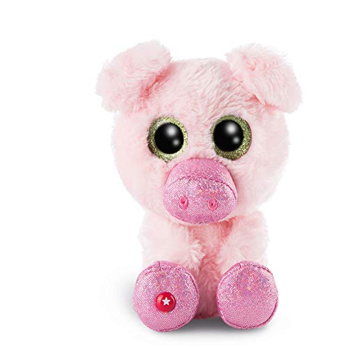 NICI 46629 GLUBSCHIS Kuscheltier Schwein Zuzumi 15cm, Flauschiges Plüschtier mit großen Glitzeraugen, süßes Stofftier für Kinder und Kuscheltierliebhaber, pink-rosa