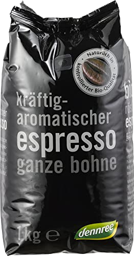 dennree Espresso, ganze Bohne (1 kg) - Bio