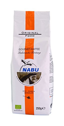 NABU Kaffee - Gourmet Kaffee Italienische Röstung gemahlen, 250 g