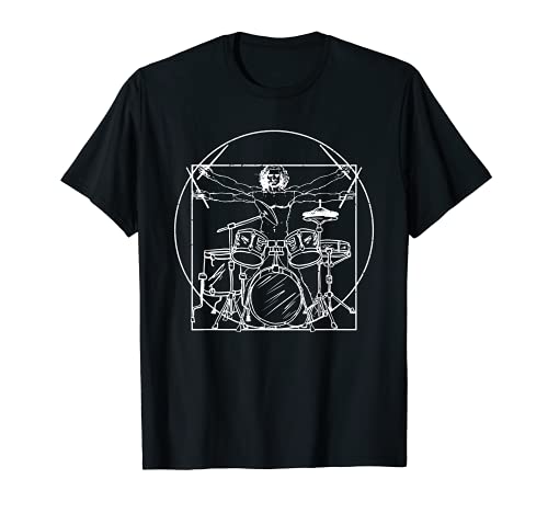 Schlagzeug Geschenk: Da Vinci Zeichnung T-Shirt