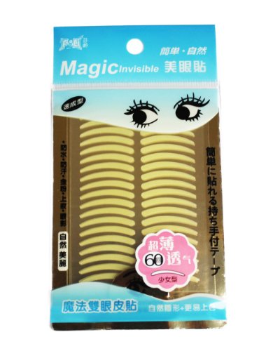 MAGIC Invisible 'pretty size' (M) - Augenlidlifting ohne OP [1x60Paar] - Schlupflid Stripes, Augenlidklebeband, Schlupflider Tape