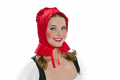 Rotkäppchen-Haube mit Rückenschößchen für Erwachsene Rotkäppchen-Kostüm