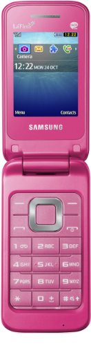 Samsung C3520 La Fleur Klapphandy (5,6 cm (2,2 Zoll) Display, 1,3 Megapixel Kamera) coral-pink - La Fleur