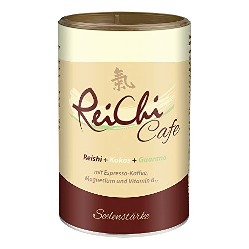 ReiChi Cafe I 400 g, 80 Tassen I exotischer Kaffee-Genuss I Reishi-Pilz, Ginseng & Kokos I Koffein aus Guarana und Kaffee I Magnesium + B12 I Nerven, weniger Müdigkeit¹ I vegan, ohne Zusatzstoffe