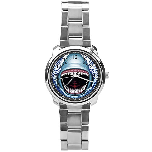 Yolocal Shark Herren-Armbanduhren Analog Armbanduhr mit Stahlband