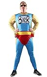 Foxxeo Das Biermann Helden Kostüm für echte Männer - Größe S-XXL - für Karneval Fasching Junggesellenabschied JGA Größe L