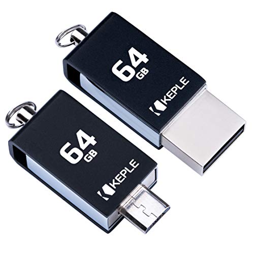 64GB USB-Stick OTG zu Micro USB 2 in 1-Flash-Laufwerk Speicherstick 2.0 Kompatibel mit Sony Xperia Z3, Z3 Compact / Z5, Z5 Premium, X, XA, XA Ultra / M5, M4 Aqua, M2, M, L | 64 GB Dual Port