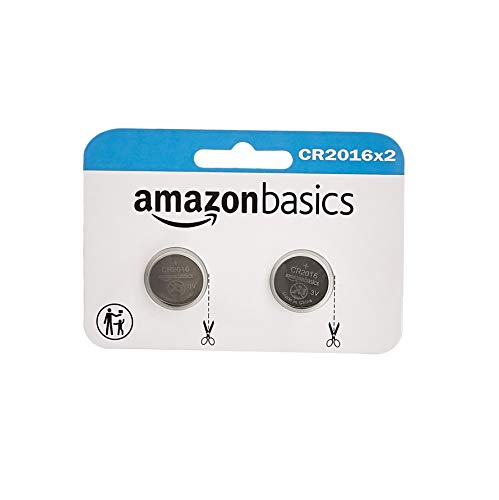 Amazon Basics – CR2016 Lithium-Knopfzelle, 2er-Packung